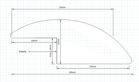 Solid Oak Ramp Threshold - Various Lengths / Various Rebates