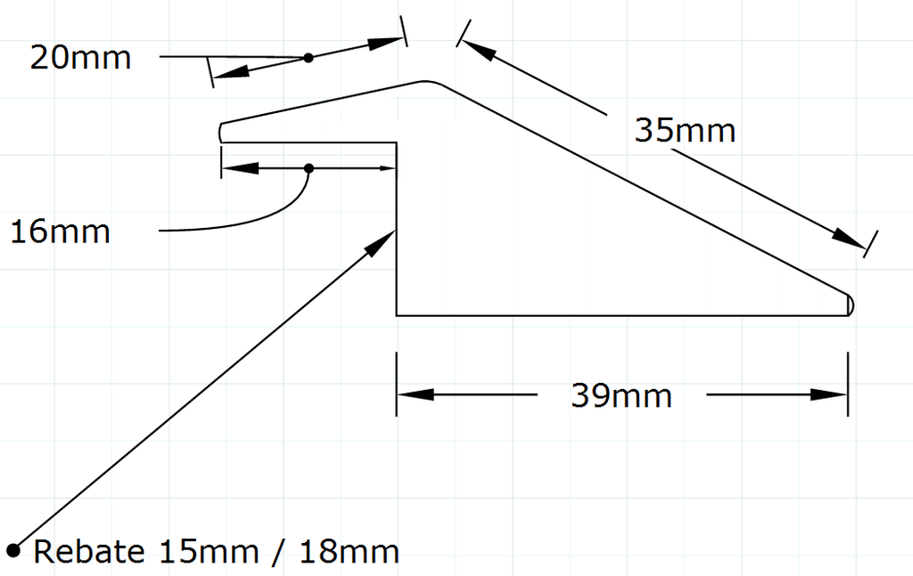 Solid Oak Ramp Threshold Various Lengths / Various Rebates ProFit
