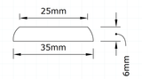 Solid Oak Coverstrip (35mm x 6mm) - Various Lengths