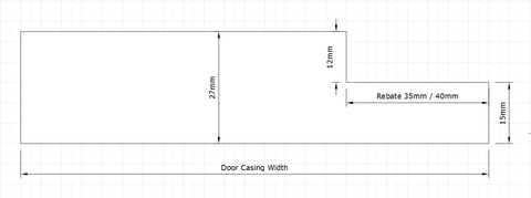 Tulipwood Rebated Door Casing Set - (White Primed) Double Door