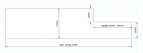 Tulipwood Rebated Door Casing Set - (White Primed) Single Door